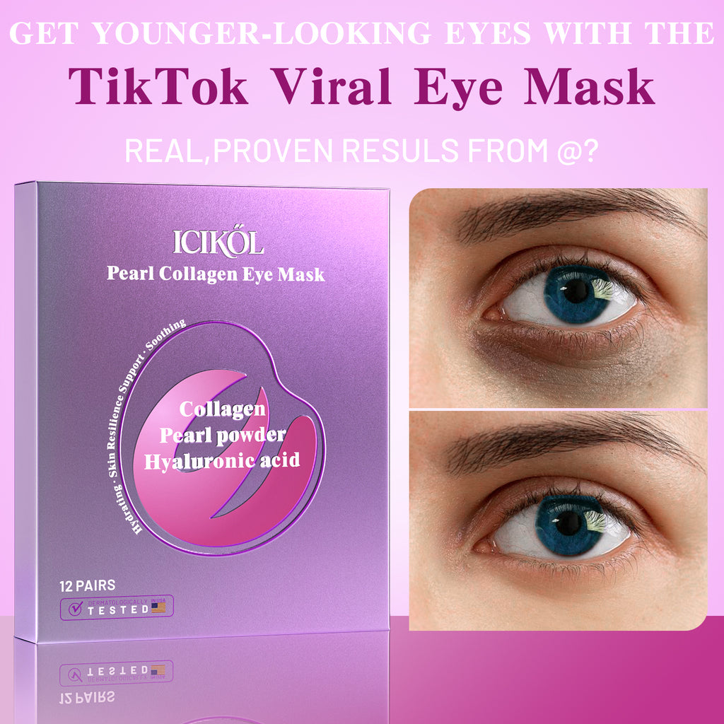 Pearl Collagen Under Eye Patches White-E Shape  12 Pairs