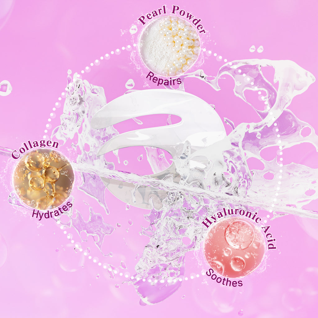 Pearl Collagen Under Eye Patches White-E Shape  12 Pairs