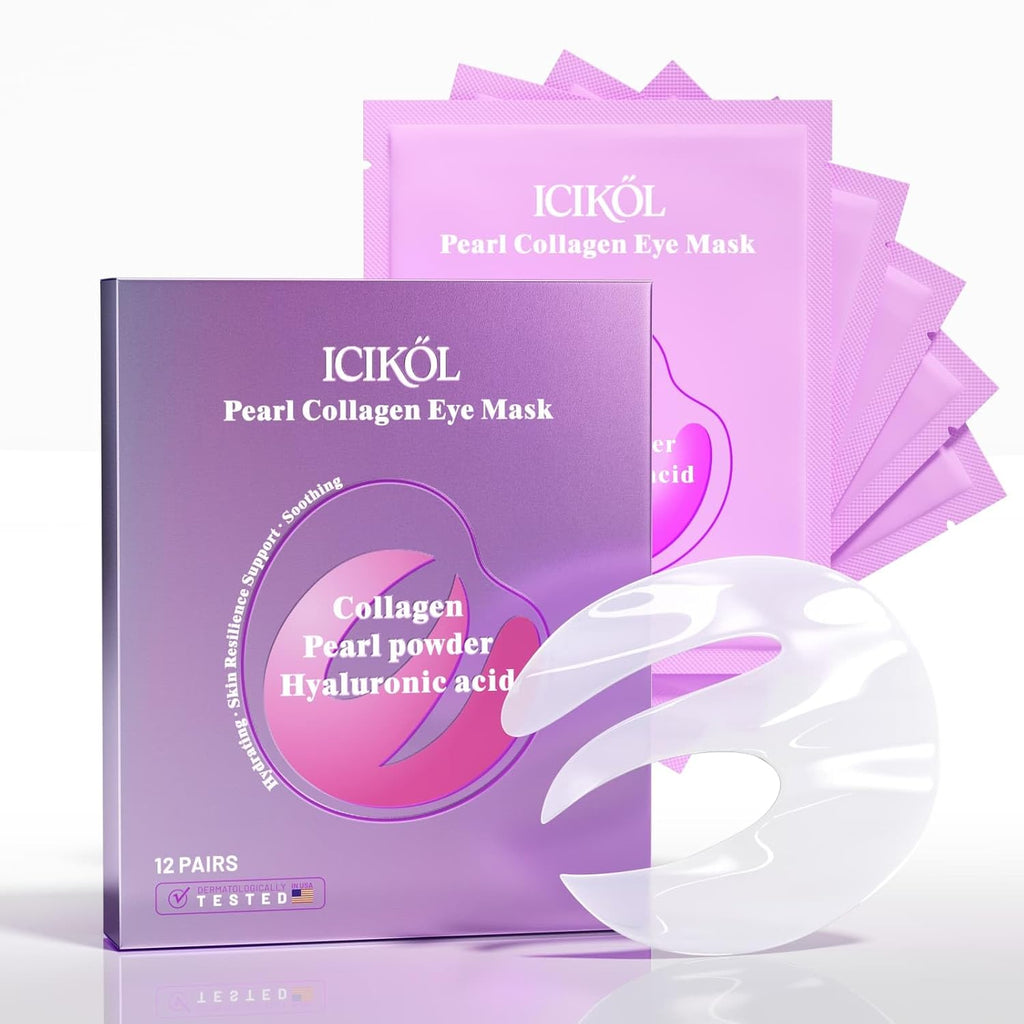 Pearl Collagen Under Eye Patches White-E Shape  12 Pairs