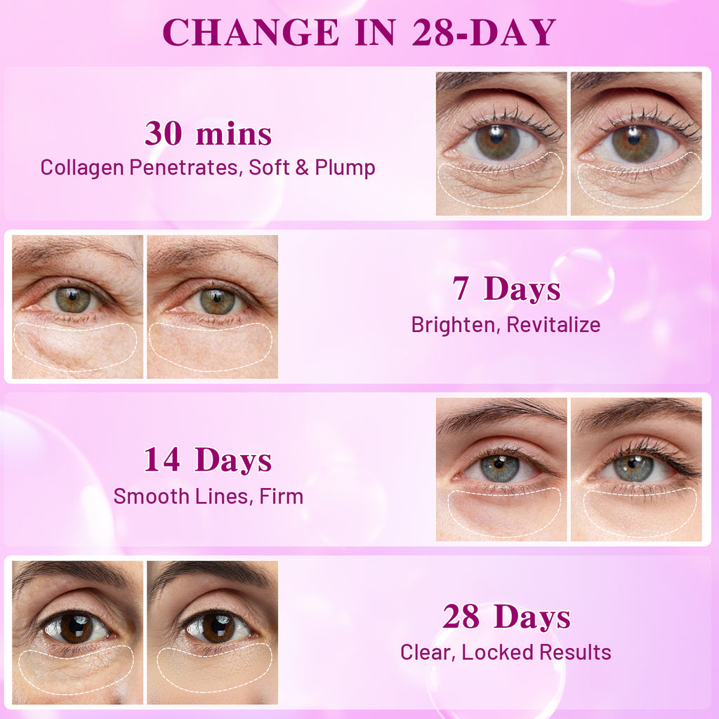 Pearl Collagen Under Eye Patches White-E Shape  12 Pairs