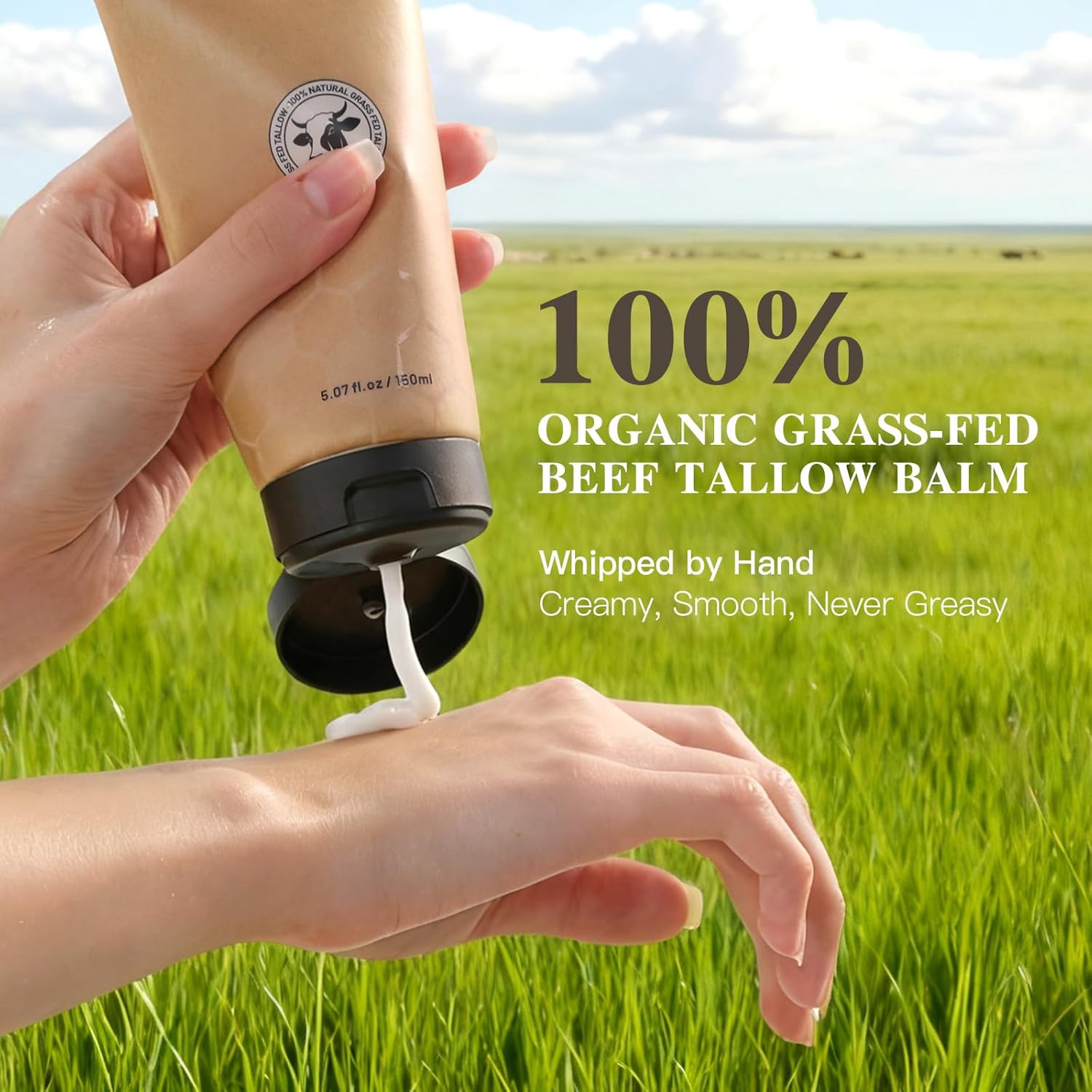 Organic Beef Tallow Honey Balm  150ml (5.3 oz)