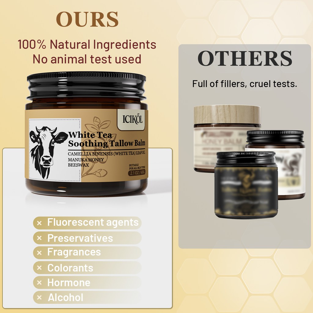 Beef Tallow Balm Body Butter - Unscented-2.12 oz/60g